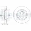 Disque de frein DELPHI BG3518 arrière, plein, 2 pièce