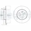Disque de frein DELPHI BG3526 avant, plein, 2 pièce