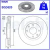 Jeu de 2 disques de frein DELPHI BG3620 - Réf. APBG3620