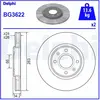 Jeu de 2 disques de frein DELPHI BG3622 - Réf. APBG3622