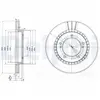 Disque de frein DELPHI BG3587 avant, ventilé, 2 pièce