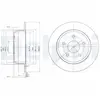 Disque de frein DELPHI BG3660 arrière, plein, 2 pièce