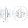 Disque de frein DELPHI BG3719 avant, ventilé, 2 pièce