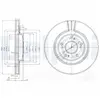 Disque de frein DELPHI BG3747 avant, ventilé, 2 pièce