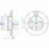 Disque de frein DELPHI BG3025, avant, ventilé, 2 pièce
