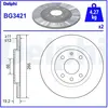 Jeu de 2 disques de frein DELPHI BG3421 - Réf. BG3421