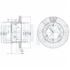 Disque de frein DELPHI BG3399 arrière, ventilé, 2 pièce