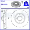 Disque de frein, ventil, Essieu avant DELPHI, par ex. pour Ford, Mazda