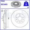 Disque de frein, ventil, Essieu avant DELPHI, par ex. pour Opel, Vauxhall