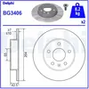 Disque de frein DELPHI BG3406 arrière, plein, 2 pièce