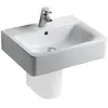 Lavabo Cube 550X375X175 Mm, Avec Un Trou Pour Mitigeur, Blanc Ideal St