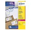 AVERY - 100 Étiquettes Adresse Autocollantes Blanches Personnalisables - Sans Bourrage - Format 199,6 x 289,1 mm - Impression Laser