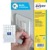 Avery 680 Stickers carrés antimicrobien tailles assorties (AM00SA4-10)