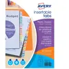Avery Intercalaires personalisables à onglet A4 couleur - jeu de 6