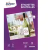 Papier créatif AVERY 40 Etiquettes pour bouteille 12x9cm