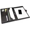 Monolith Conférencier A4 Porte Document en Simili Cuir Bloc Note A4 Multipoches et fermeture pression