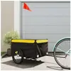 VIDAXL Prix bas - Remorque de vélo Polyvalent - supporté 50 kg - noir ...