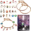 (Or) Bracelets de calendrier de l'Avent de Noël pour filles, calendrie...