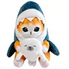 Peluche Shark Cat Fried Shrimp Cat 20cm cadeau fête décoration pour en...