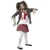 Aptafêtes Costume Ecoliere Zombie Enfant - Blanc / rouge - TEEN