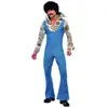 Vegaoo Combinaison Avec Chemise Cousue 70's Jean - Bleu - L