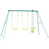 TP Toys Portique metal 2 balancoires / vis-a-vis / kit d'ancrage h.185 cm