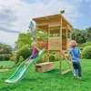 Tp Toys - Maisonnette cabane sur pilotis cimes avec toboggan bois fsc®