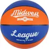 Midwest ligue de basket-ball en caoutchouc bleu/orange taille 3