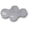 UFE Urban Fitness Hex Dumbbells - Couverts de Néoprène (Paire) Argent - 10kg