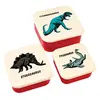 Lunch box à goûter Rex London Prehistoric Land (x3) 11,5x11,5x5,5 cm