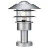 Helsingor - Lanterne sur piédestal d'extérieur à 1 lumière, argent, 304 Ss IP44, E27 - Elstead