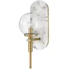 Applique Murale Acier, Verre transparent Laiton Héritage