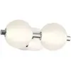 Applique Murale Acier, Verre Blanc Dépoli Nickel Poli