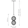 Elstead Lighting Palmas Suspension LED à 2 sources lumineuses, QN-PALM...