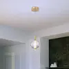 Mini Suspension Acier, Verre Fumé Or Brossé