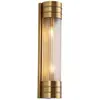 Applique Murale Acier, Clear Prismatic Glass Laiton Vintage