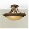 ELSTEAD Plafonnier kelham acier,verre scavo bronze britannique, or de florence