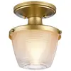 QUOIZEL Elstead dublin semi-plafonnier 1 lumière, laiton naturel peint, ip44, e27