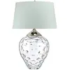 Elstead Lighting Lampe de table Samara Verre transparent,acier,fausse soie, Verre clair