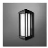 ELSTEAD Applique murale extérieur Hinkley Aluminium,verre gravé nervuré Noir