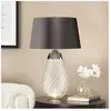 ELSTEAD Lampe de table Lena Verre Verre teinté fumé / Abat-jour en ardoise