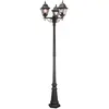 Elstead - Norfolk - Lampadaire extérieur à 3 ampoules noir IP43, E27