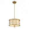 Lemuria - Luminaire suspendu moyen à 2 ampoules à montage double pour plafond rond, or, E27 - Elstead