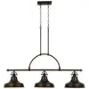 QUOIZEL Suspension Emery style industriel bronze 3 lampes