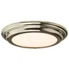 ELSTEAD Plafonnier Welland, laiton poli, verre opale, module LED, IP44