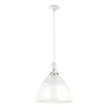 FEISS Brynne - Luminaire suspendu à dôme moyen à 1 ampoule del, chrome, acier brossé - Elstead