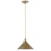 Provence - Luminaire suspendu à 1 ampoule en laiton vieilli, E27 - Elstead