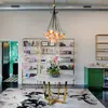 Quintiesse Suspension Nula faisceau, blanche/dorée, 15 lampes