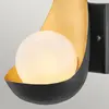 Elstead Lighting Applique murale Lisa Acier,imitation albâtre Noir,Or