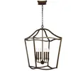 Elstead yarmouth - luminaire suspendu à 6 ampoules, laiton vieilli peint